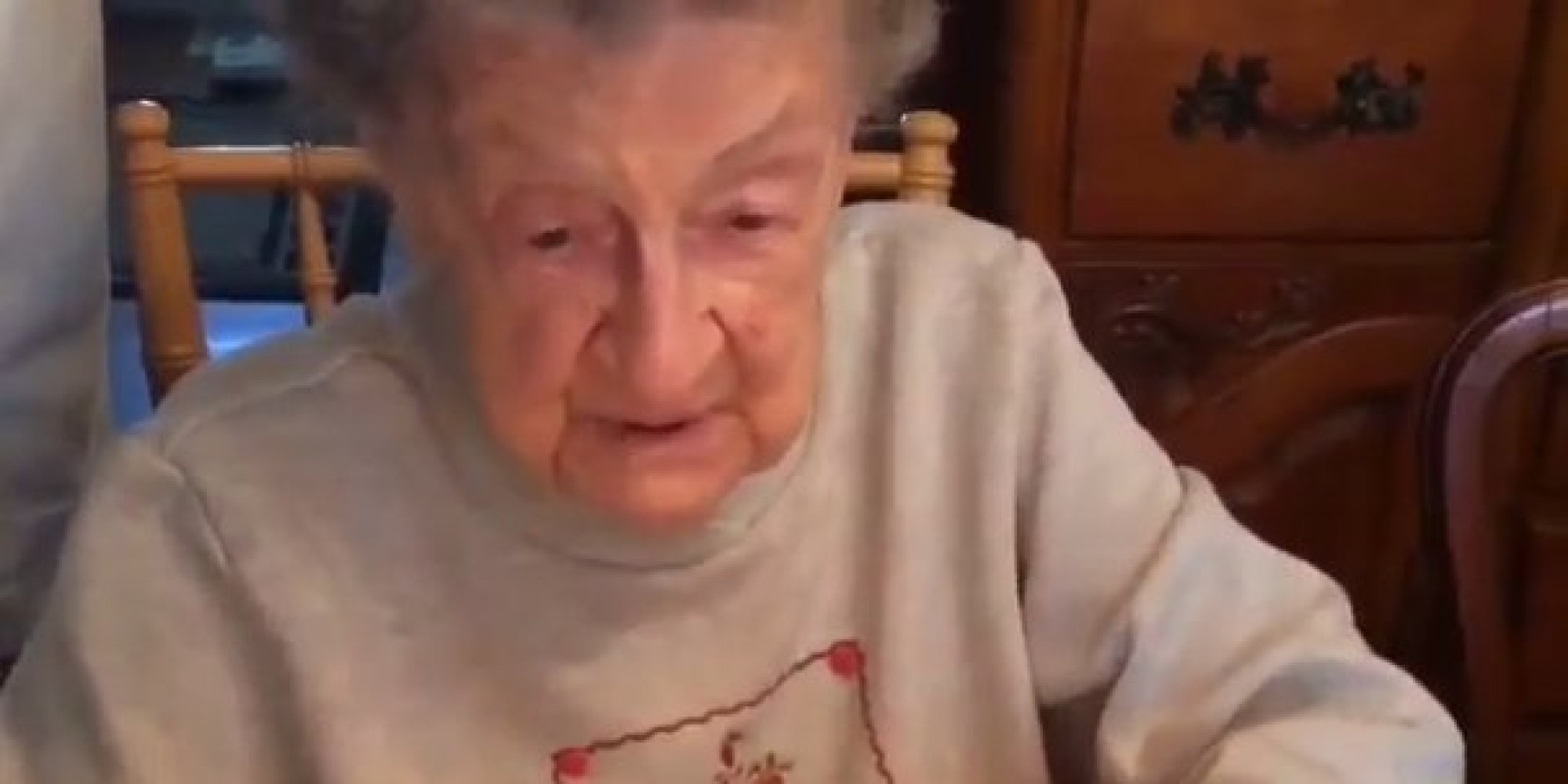 102 Year Old Grandma Blows Out Teeth While Blowing Out Birthday Candles