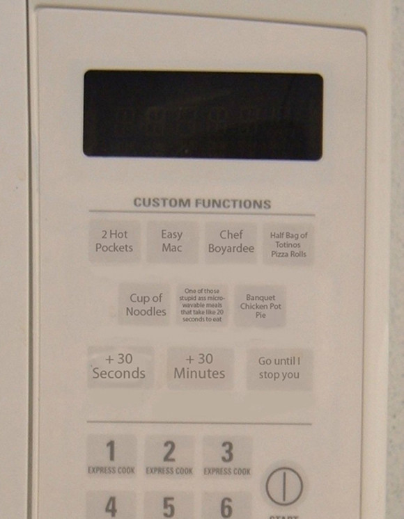 If Microwave Buttons Were Customizable, Honest (PHOTO) HuffPost