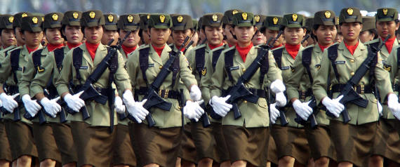 INDONESIA WOMAN ARMY