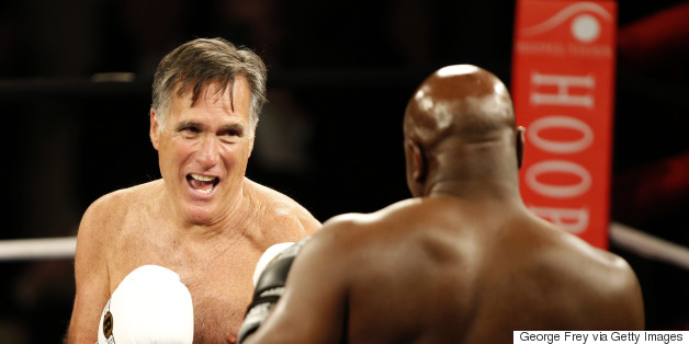 Watch A Shirtless Mitt Romney Box Evander Holyfield For Charity