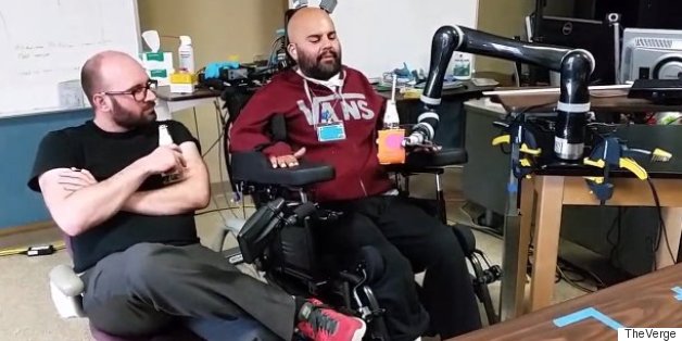 Paralyzed Man Uses His Mind To Control Robotic Arm