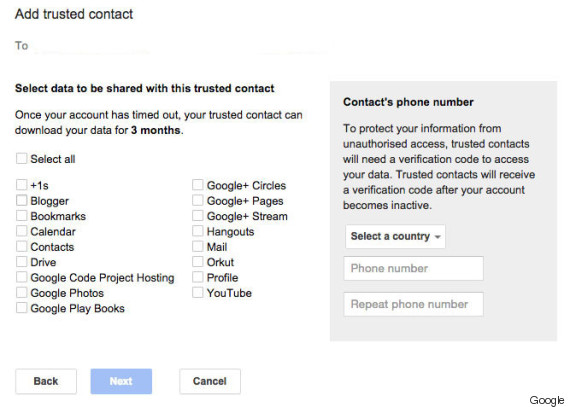 google trusted contact