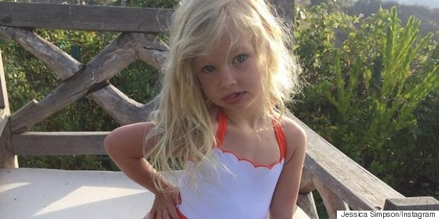 Jessica Simpson's Daughter Channels Her Mom's Swimsuit Pose