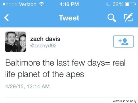 Ohio Sheriff's Deputy Fired After Comparing Baltimore Protesters To 'Planet Of The Apes'