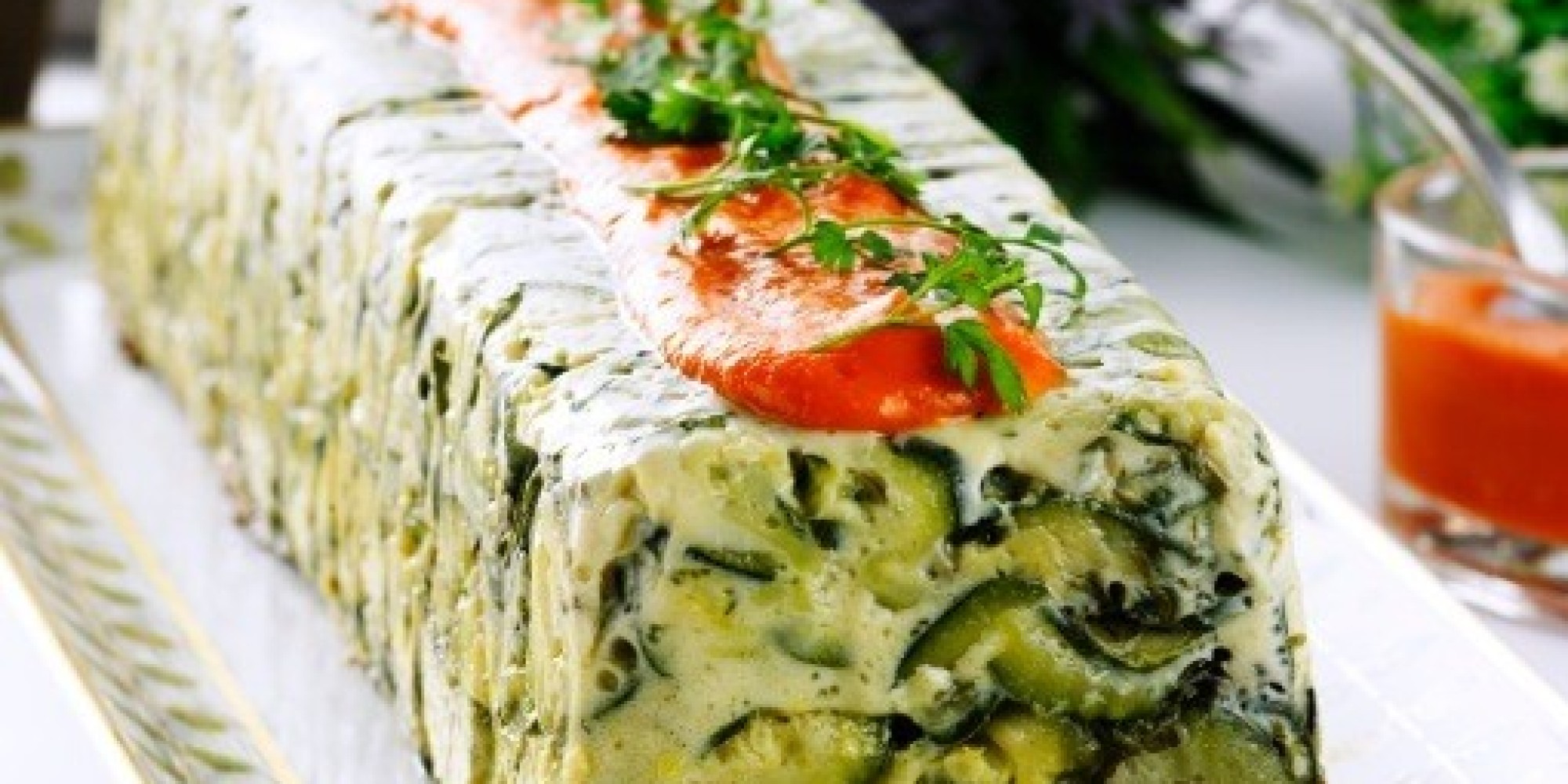 Vite fait, bien fait terrine de courgettes au coulis de tomates