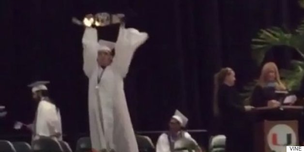 Student Delivers 'Stone Cold Stunner' At University Of Miami Graduation