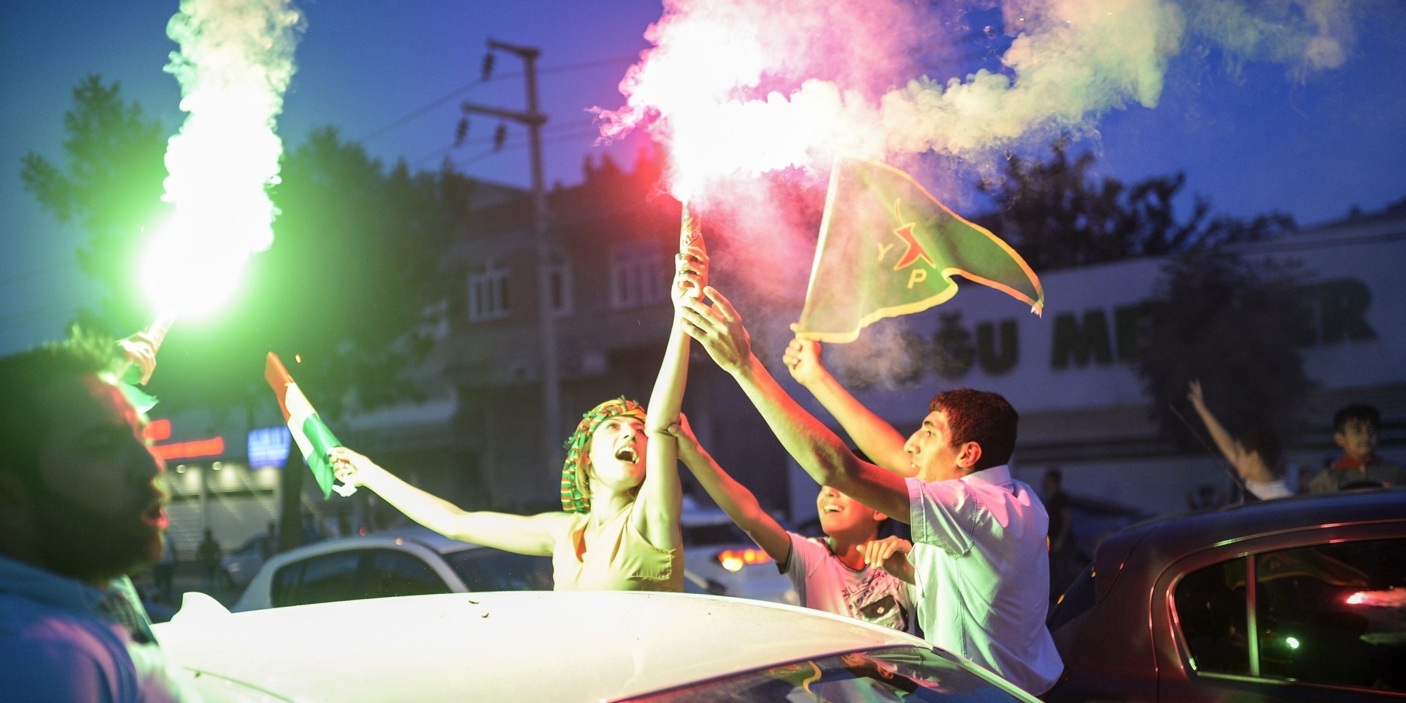 Photos Capture Celebrations In Turkey After Election Results Come In