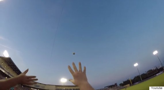 Baseball Fan Catches Foul Ball Barehanded While Wearing A Gopro