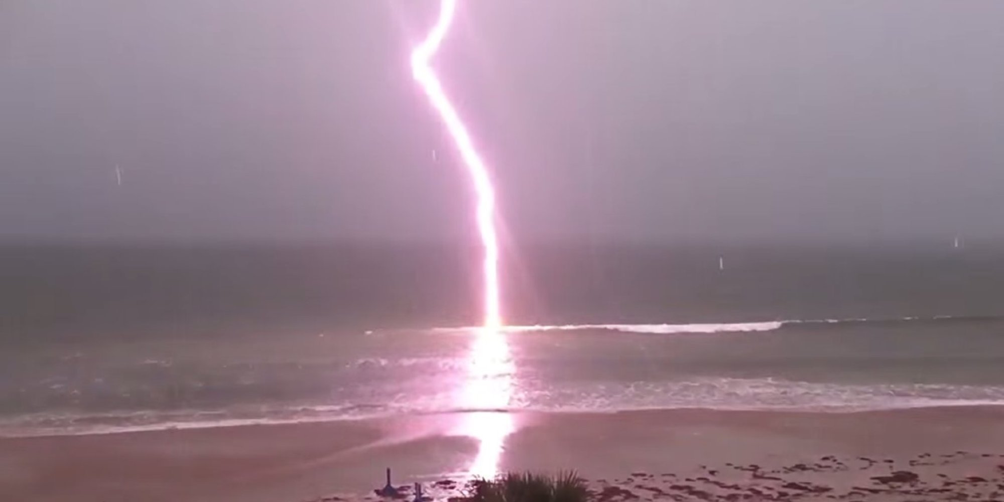 Incredible Video Captures Slow Motion Lightning Strike Daytona Beach