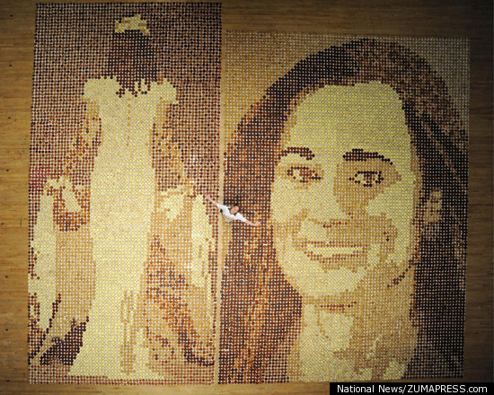 Pippa Middleton Portrait Created From Crumpets Jam 