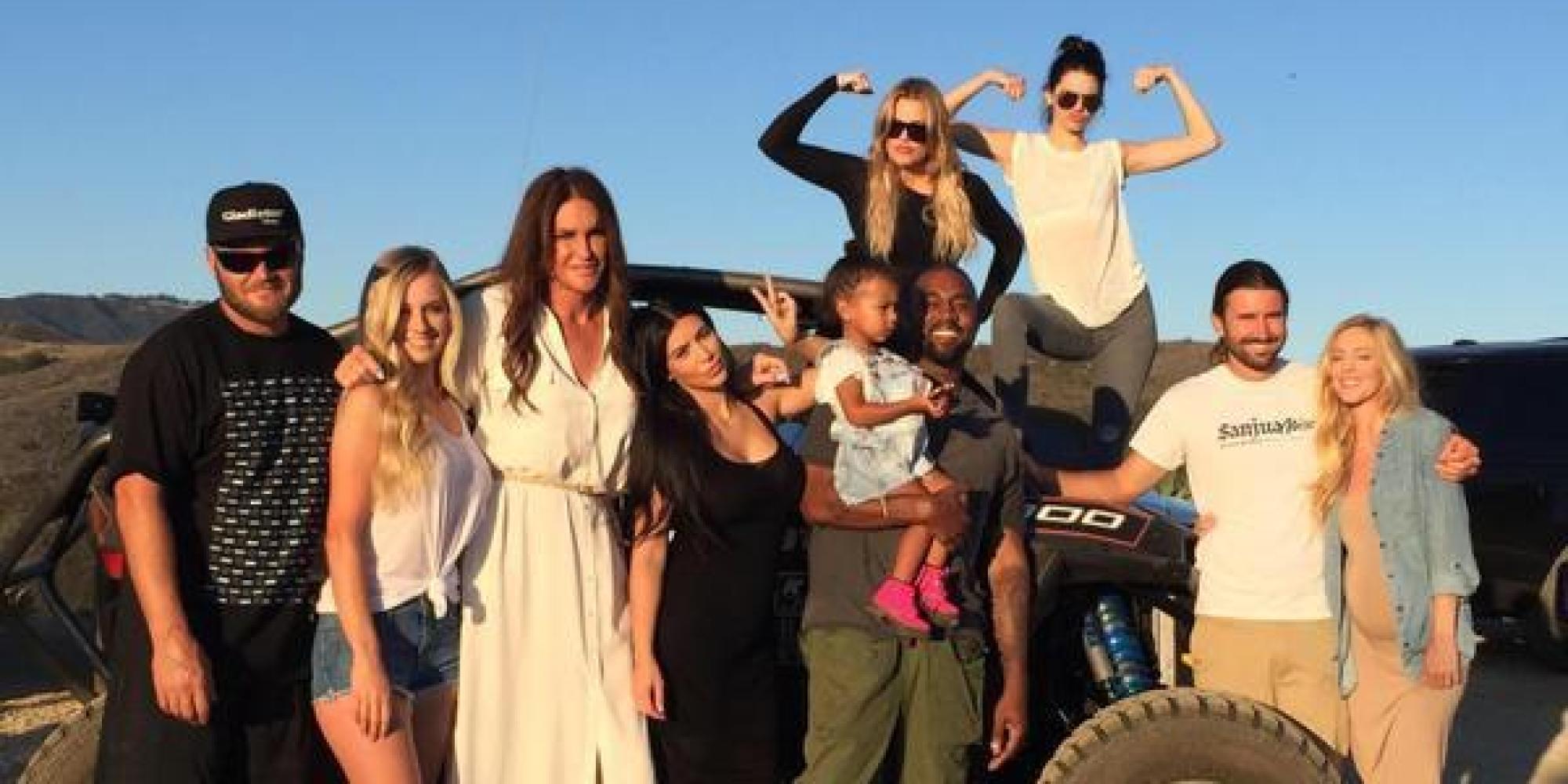 Caitlyn Jenner Shares Family Snap Featuring Kim Kardashian And Kanye