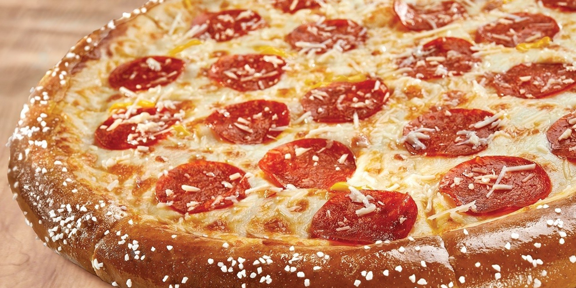 Little Caesars Is Bringing Back Its Soft Pretzel Crust Pepperoni Pizza
