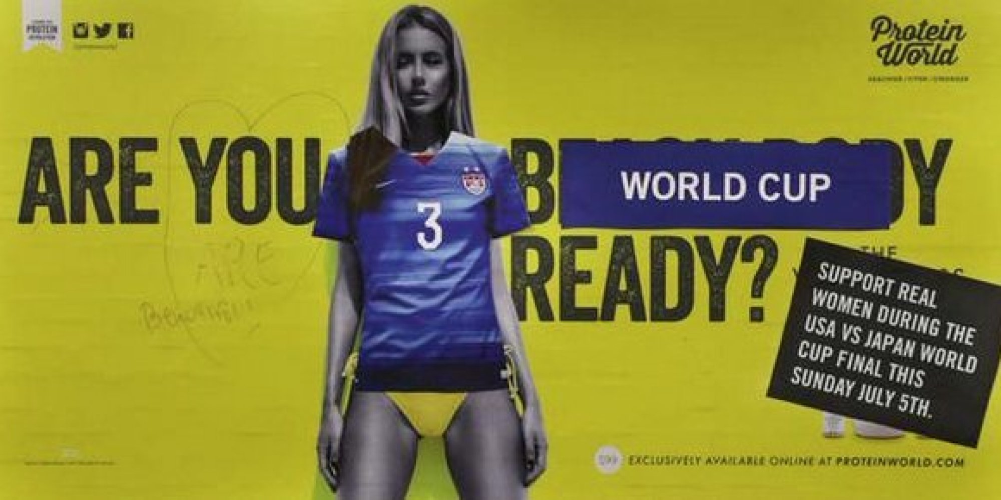Womens World Cup Vs Protein World New Yorkers Cover Controversial Beach Body Adverts With Us