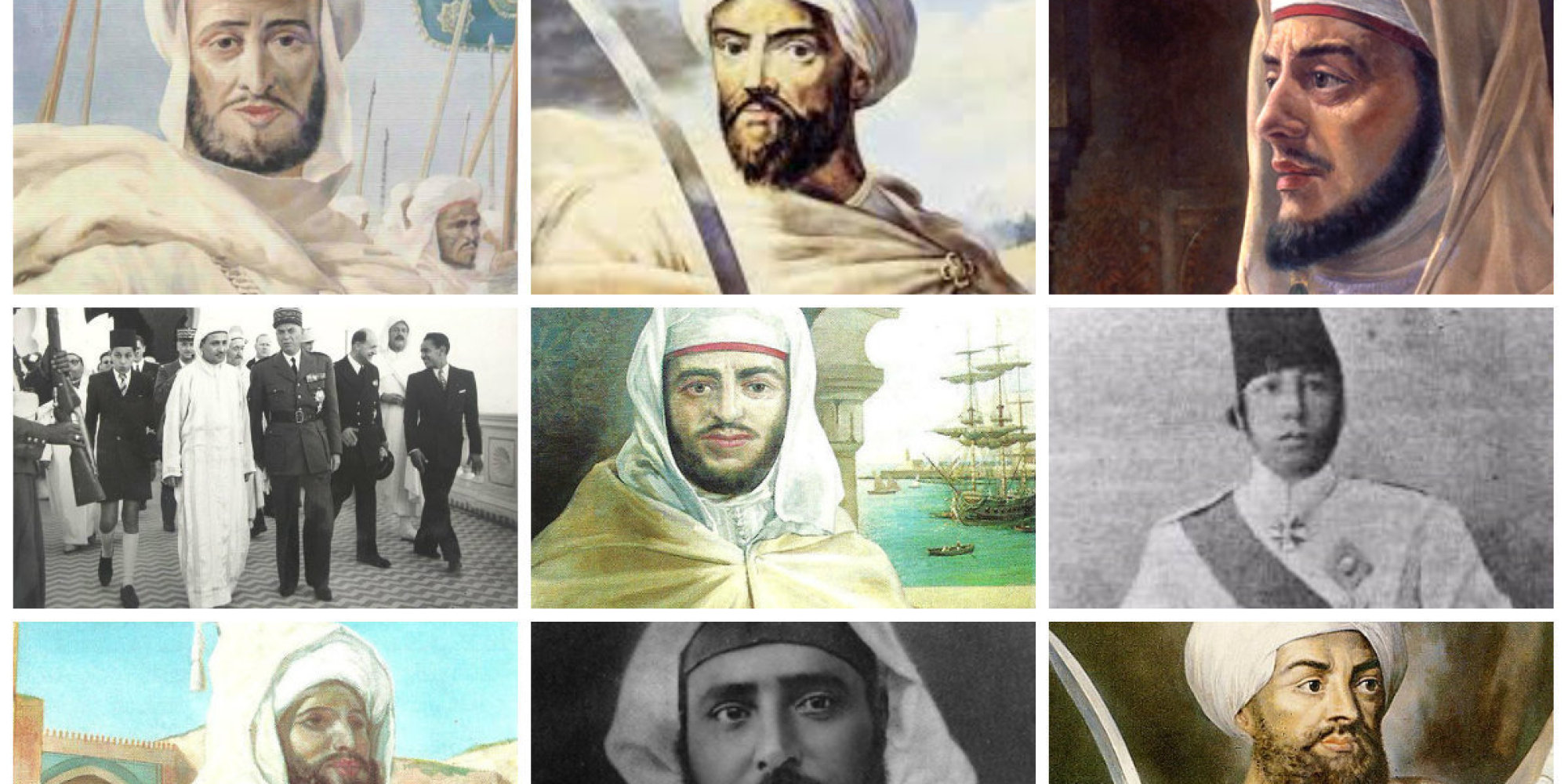 Les plus grands sultans de la dynastie alaouite (FRISE CHRONOLOGIQUE)