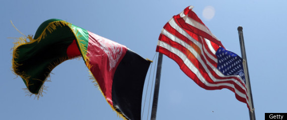 Afghanistan Us Flags