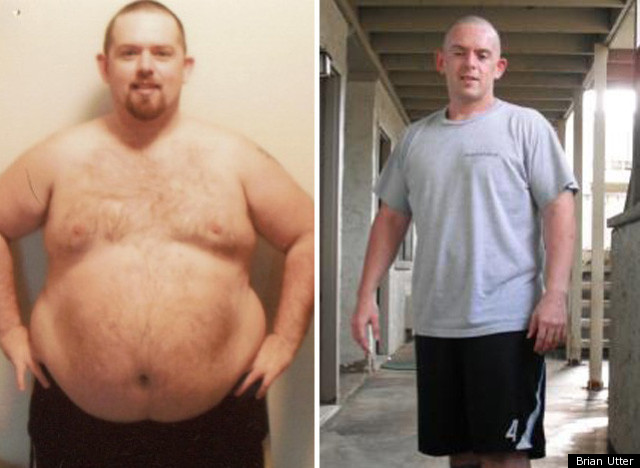 man weight loss before and after
