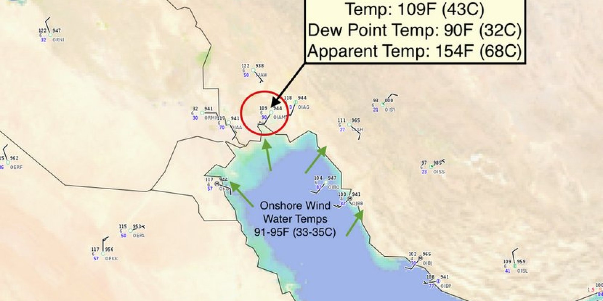 Freak Weather Event Made It Feel Like 70C In The Iranian City Of Bandar ...