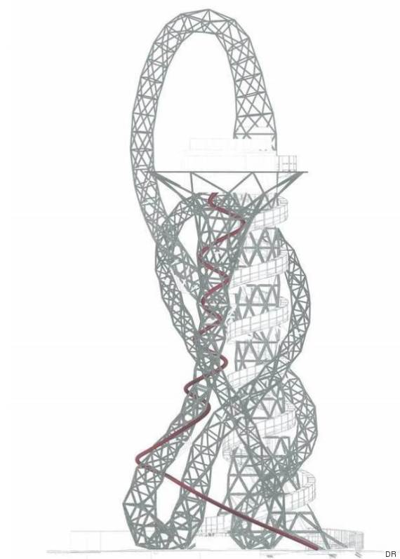 Un toboggan sur la tour Orbit