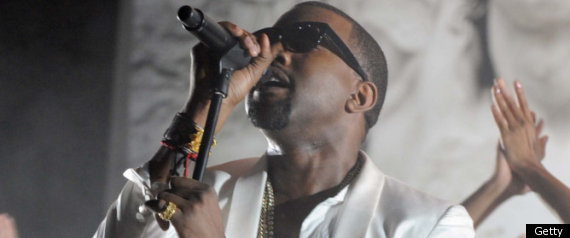 Kanye West Falls On Stage