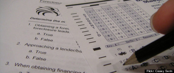 Taking A Test At The Real Estate Investing College