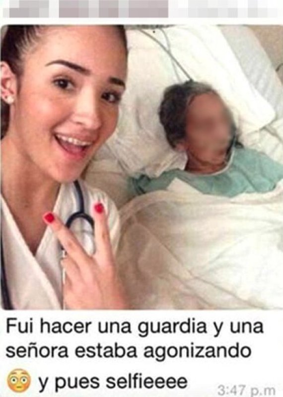 selfie with patient