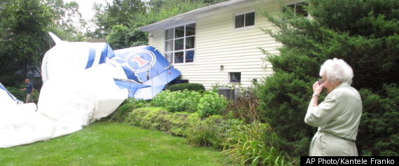 Blimp Crashes In Womans Yard
