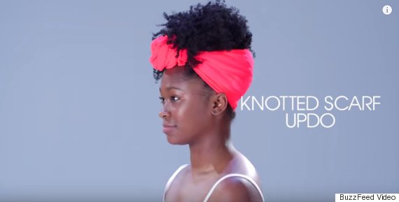 knotted scarf updo