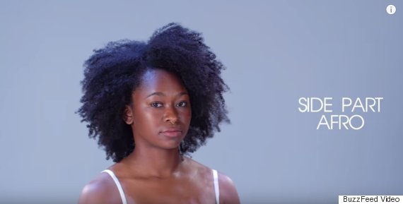 side part afro