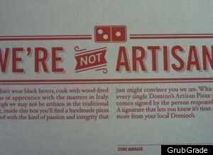 Dominos Artisan Pizza