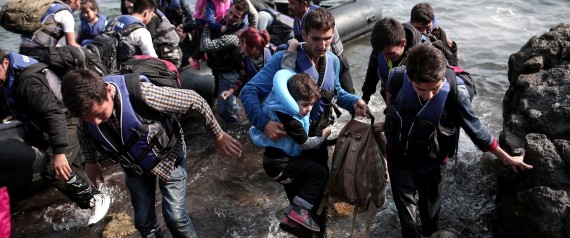 Angelos Tzortzinis via Getty Image SYRIAN REFUGEE