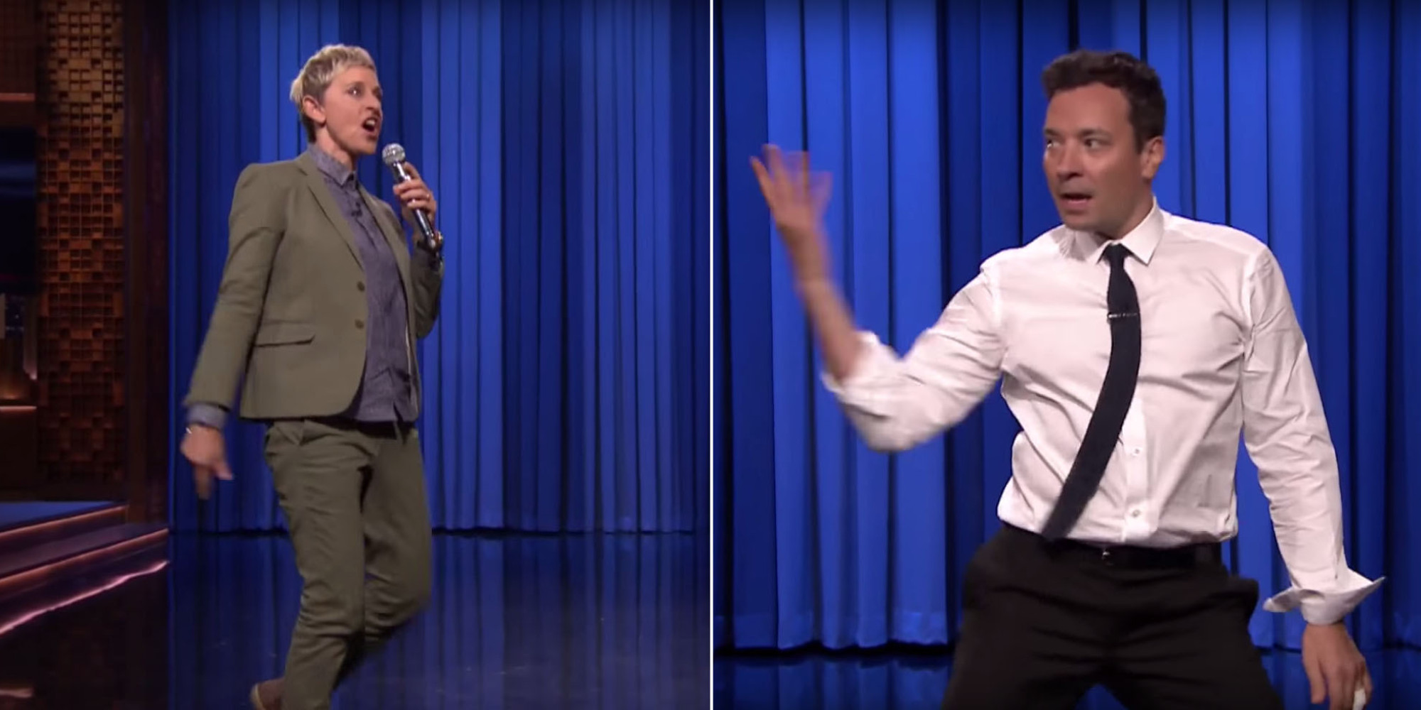 Ellen DeGeneres & Jimmy Fallon's Lip Sync Battle On 'The Tonight Show