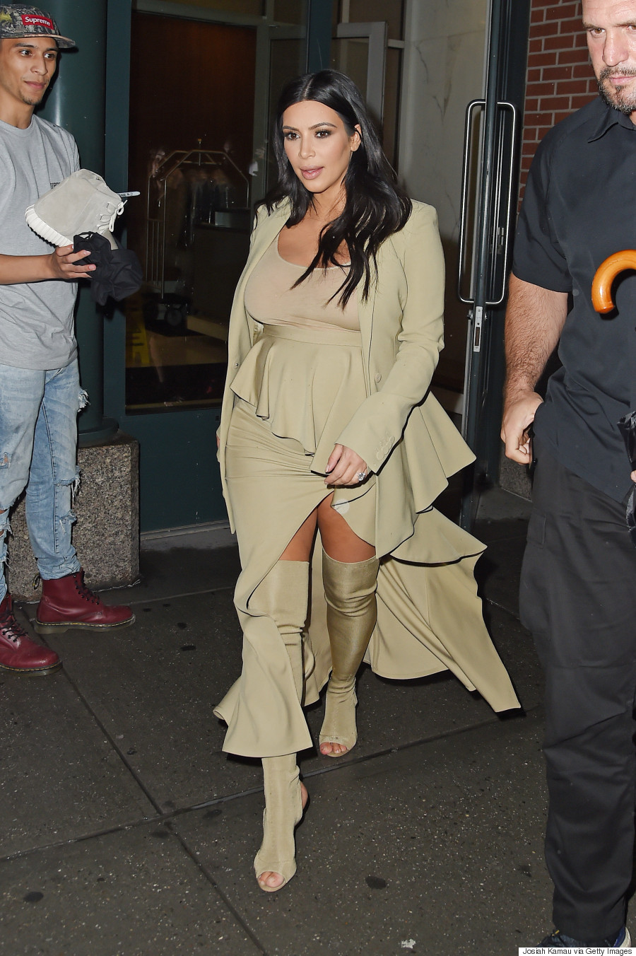 kim kardashian with yeezys