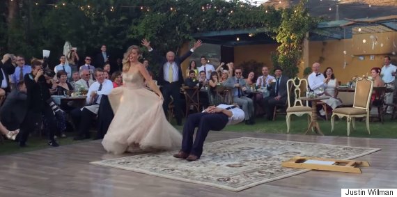 levitating groom