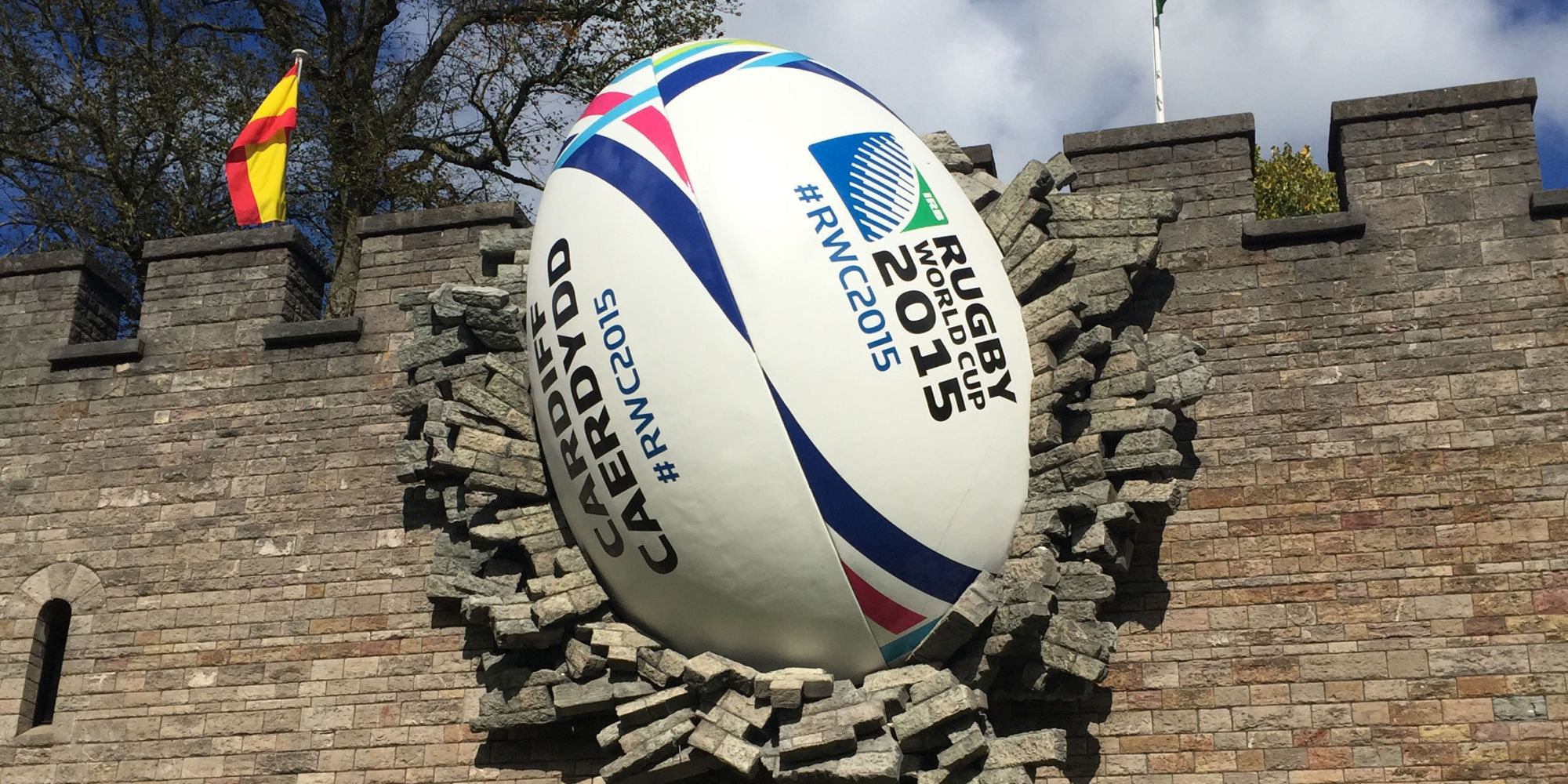 Rugby World Cup 2015 Kicks Off With Giant Ball 'Crashing' Through