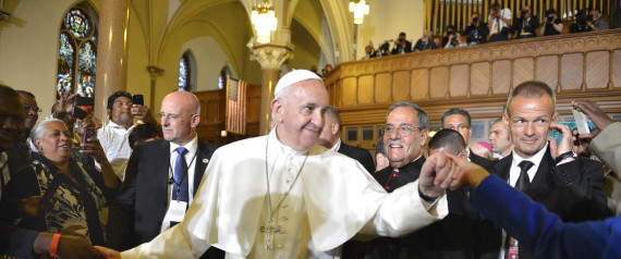 POPE FRANCIS GREETS PARISHIONERS