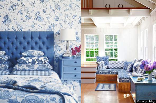 Color Diary: Decorating Blue and White Rooms (VIDEO ...