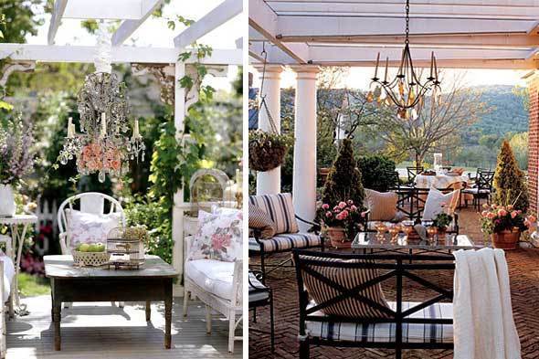 Bright Idea: Chandelier On The Porch