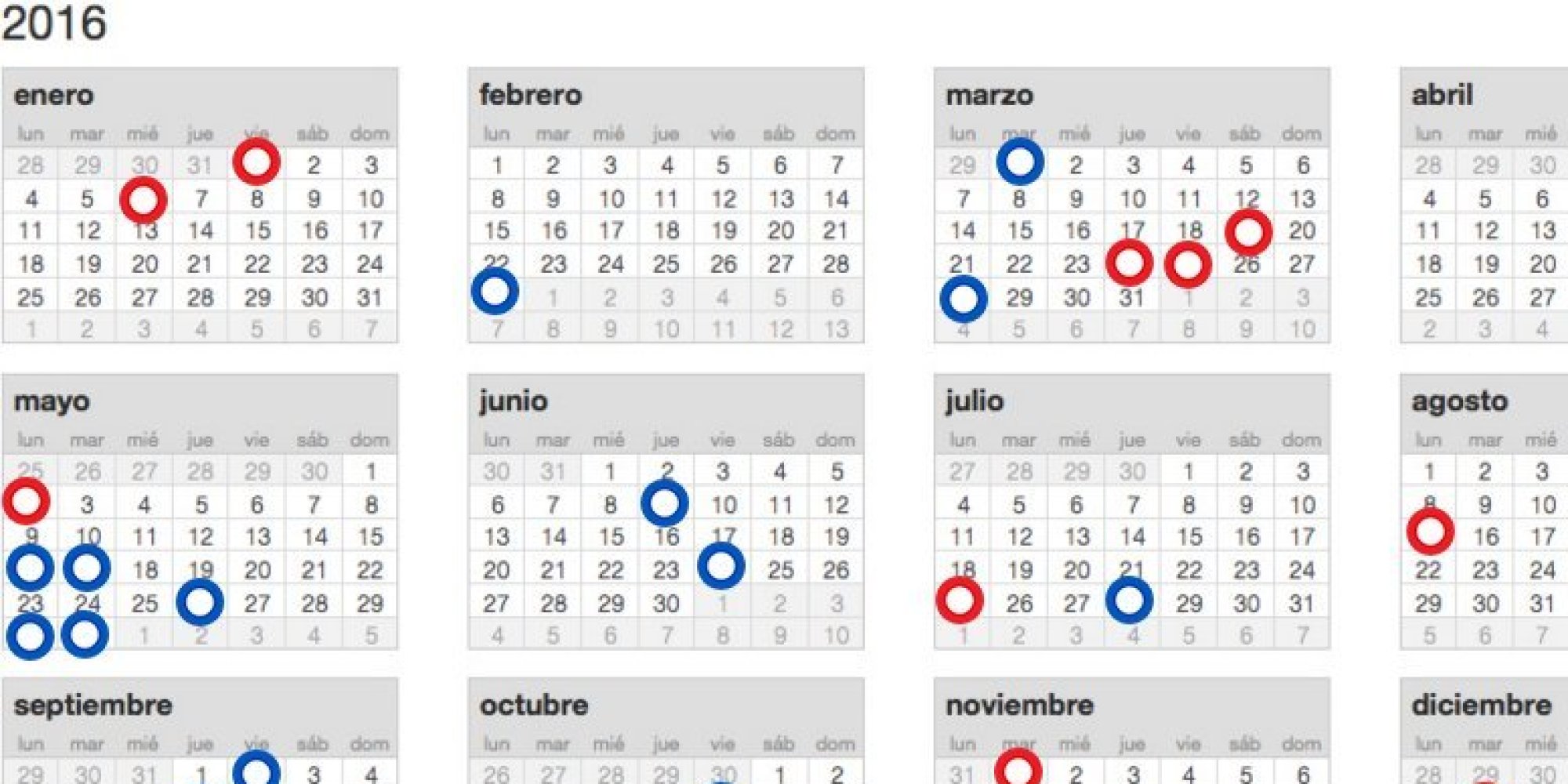 Calendario 2016 Con Los Dias Festivos De Mexico Unive 1056