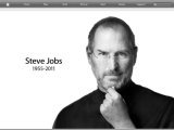 Steve Jobs pictured on Apple's website