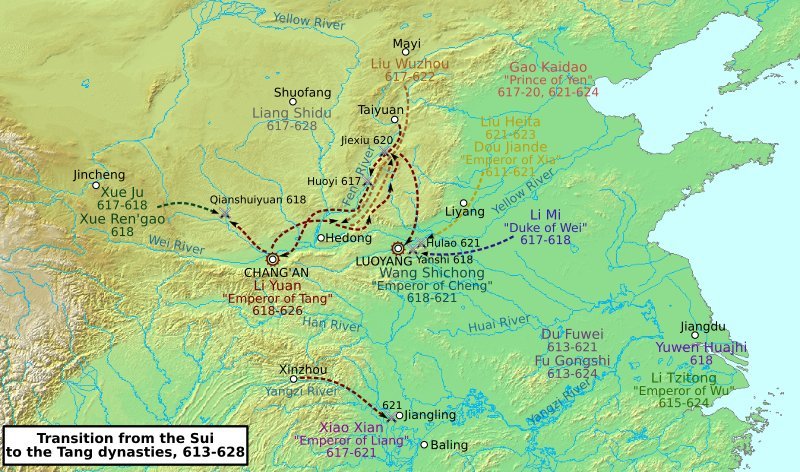 tang dynasty map