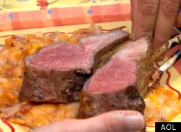 Dijon Mustard Rack Of Lamb With Grilled Peach And Mustard Relish