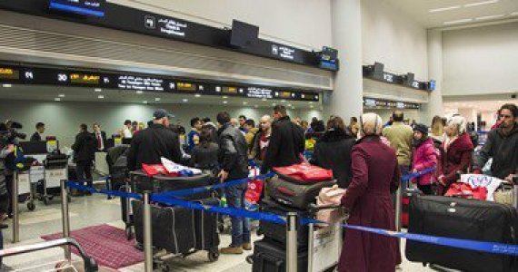 the arrival of syrian refugees to toronto airport