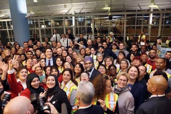 syrian refugees toronto airport