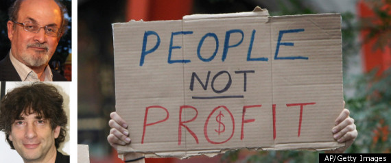 Occupy Wall Street Writers Rushdie Gaiman