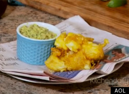 Beer-Battered Fish with Tomatillo Guacamole