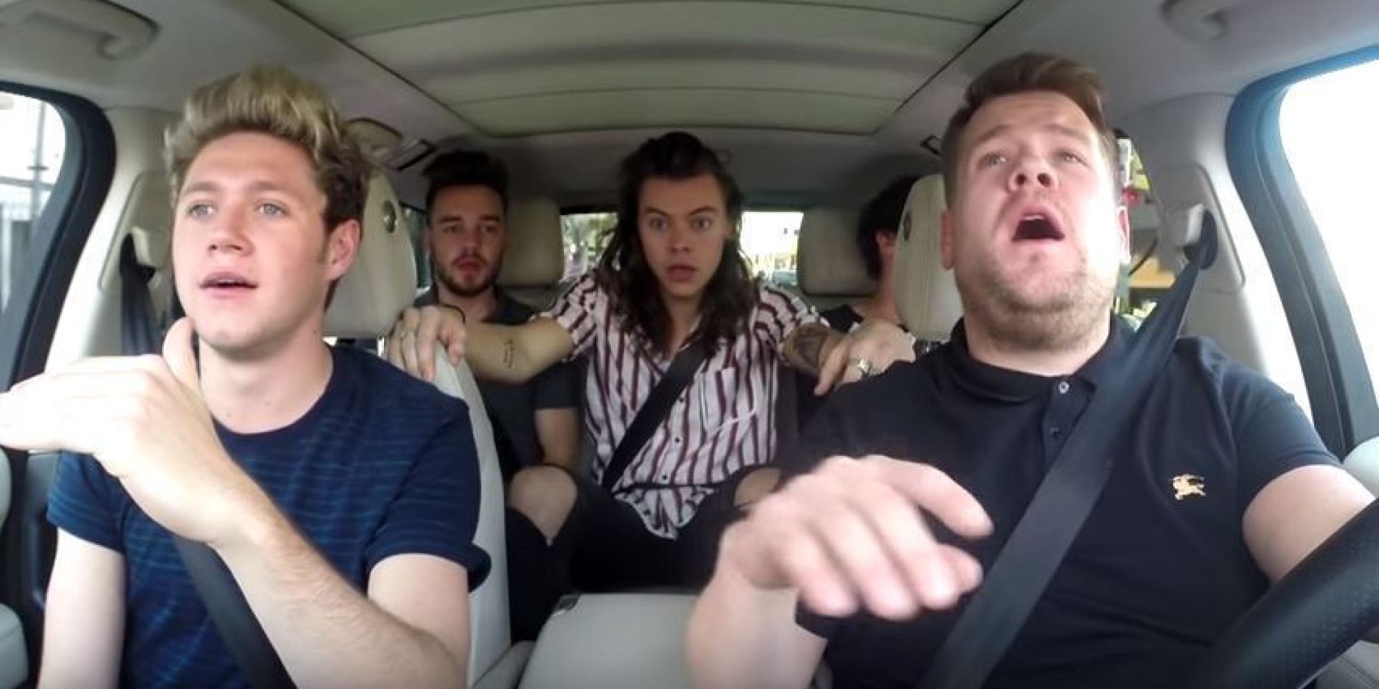 One Direction Star In Carpool Karaoke With James Corden (And Debut