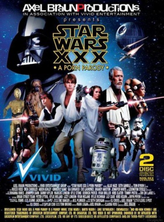 A quatre pattes sur les escalier, Jenna suinte. Star Wars Parodie Porno