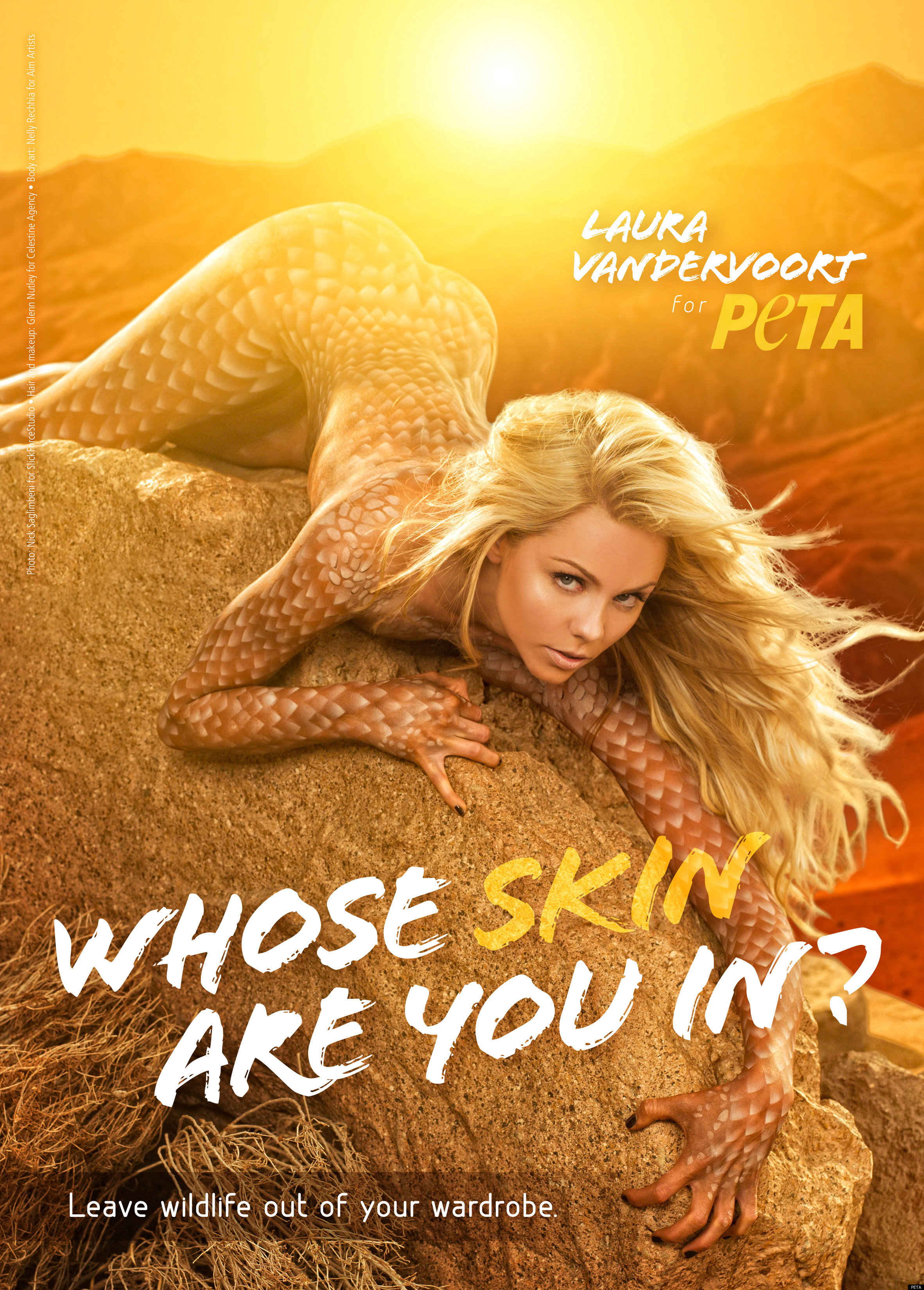 Laura Vandervoort In PETA Ad, Actress Strips Down To Save Animals PHOTO\/VIDEO  HuffPost