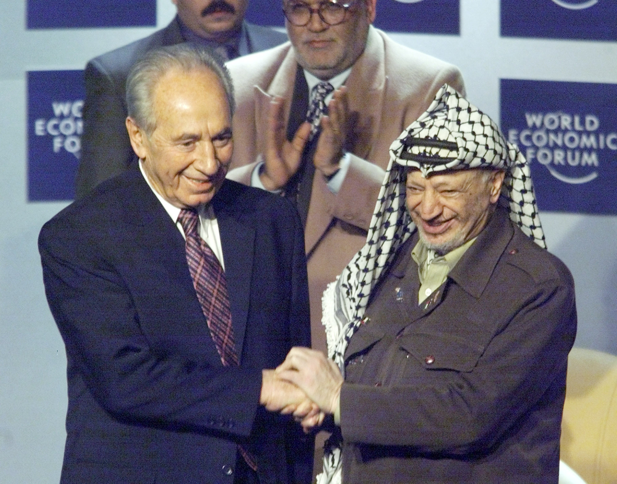peres arafat davos