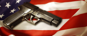 Gun American Flag
